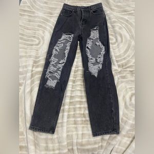 ripped “light wash” black jeans